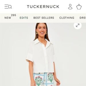 NWT TUCKERNUCK White Cotton Preston Shirt